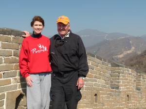 Chaperons  Fran and Robin at the Great Wall
